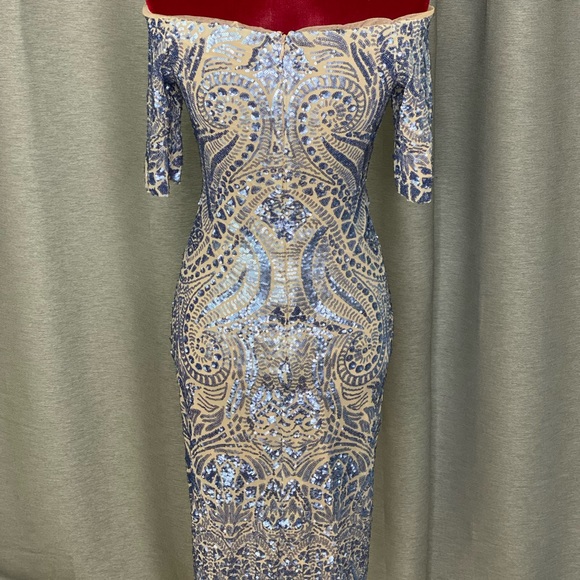 BCBG blue sequin dress - Picture 2 of 2